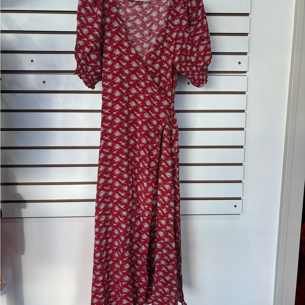 Natural Life Floral Wrap Dress